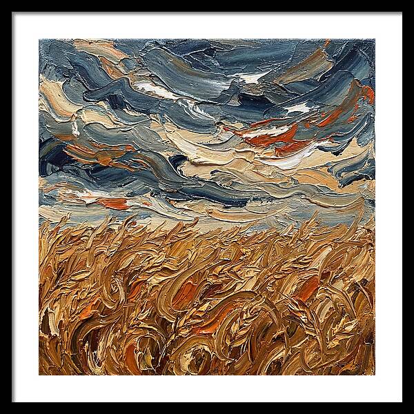 Wheat Field Under Dramatic Skies