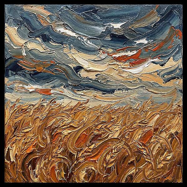 Wheat Field Under Dramatic Skies