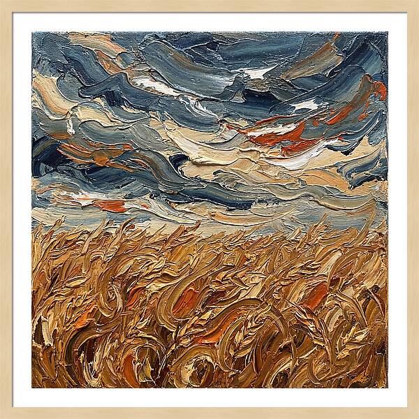 Wheat Field Under Dramatic Skies