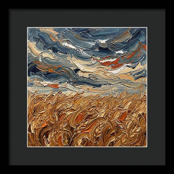 Wheat Field Under Dramatic Skies