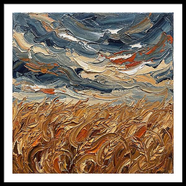 Wheat Field Under Dramatic Skies