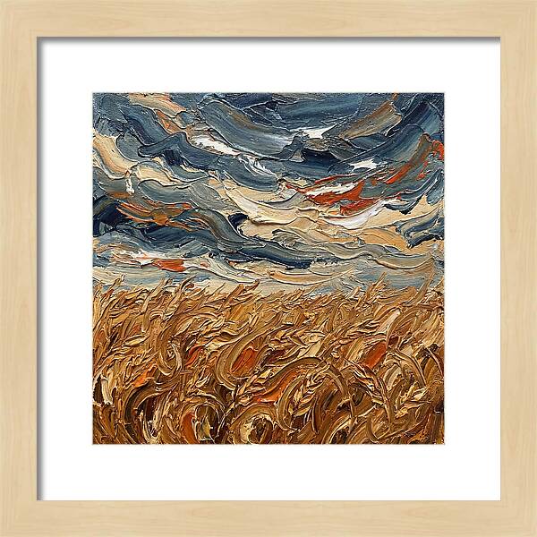 Wheat Field Under Dramatic Skies