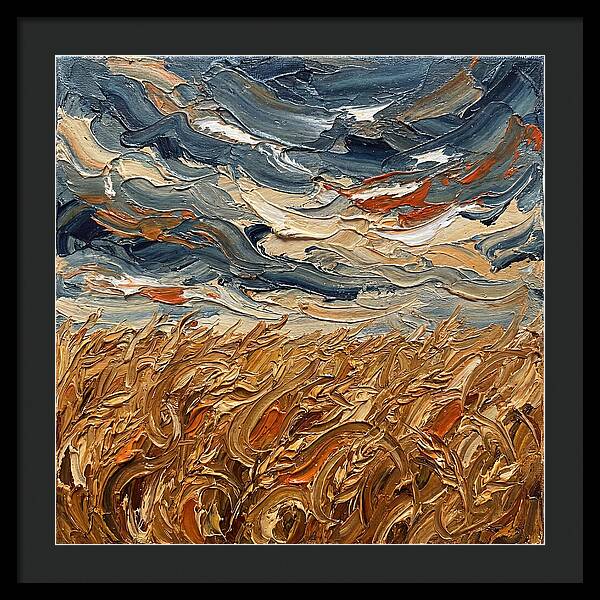 Wheat Field Under Dramatic Skies