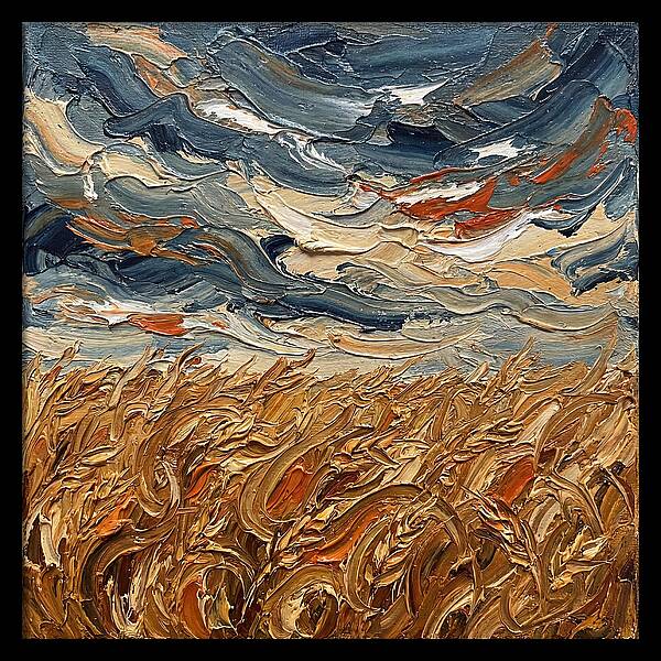 Wheat Field Under Dramatic Skies