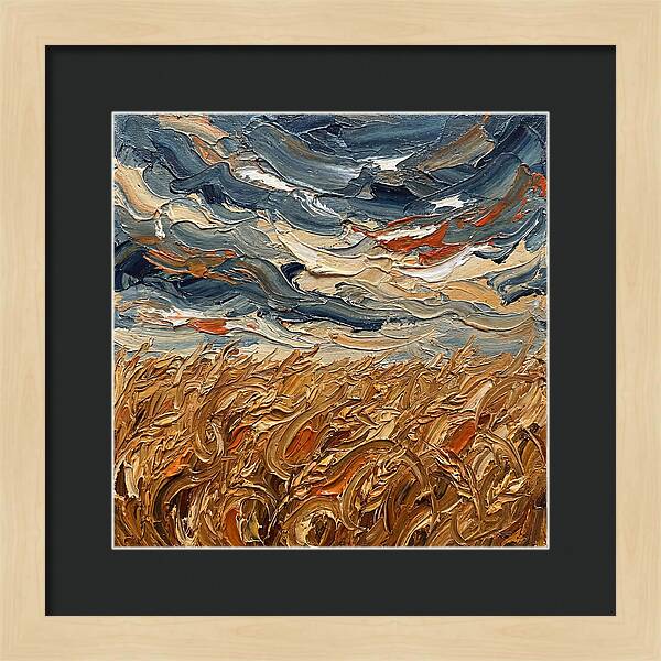 Wheat Field Under Dramatic Skies