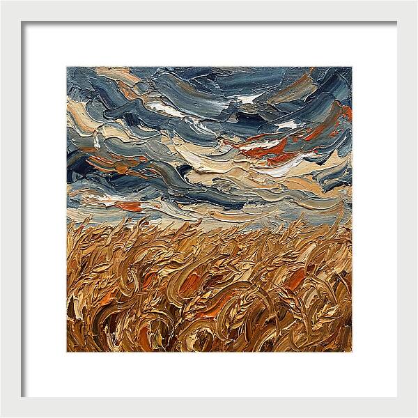 Wheat Field Under Dramatic Skies
