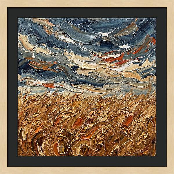 Wheat Field Under Dramatic Skies