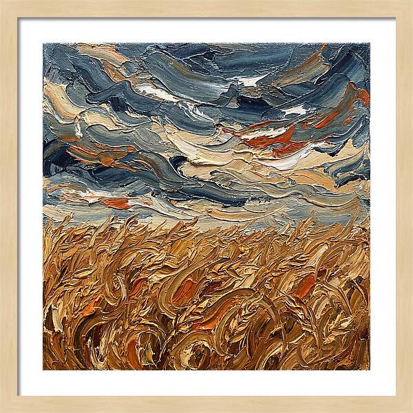 Wheat Field Under Dramatic Skies