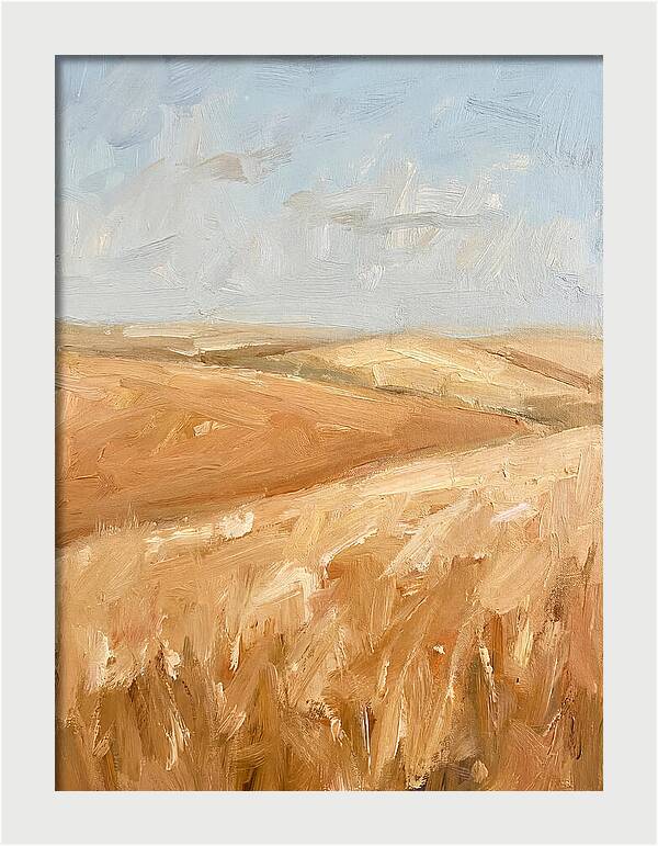 Wheat Fields Glowing Beneath Azure Sky