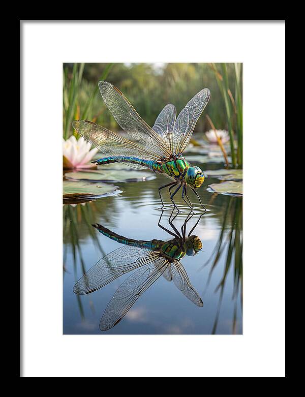 Whimsical Dragonfly Above Tranquil Waters