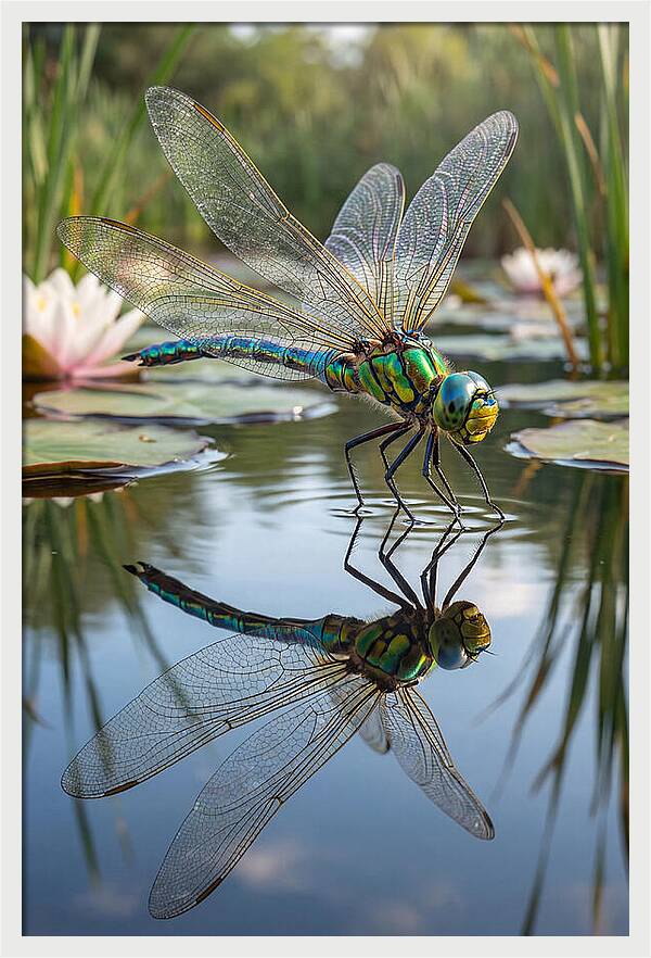Whimsical Dragonfly Above Tranquil Waters