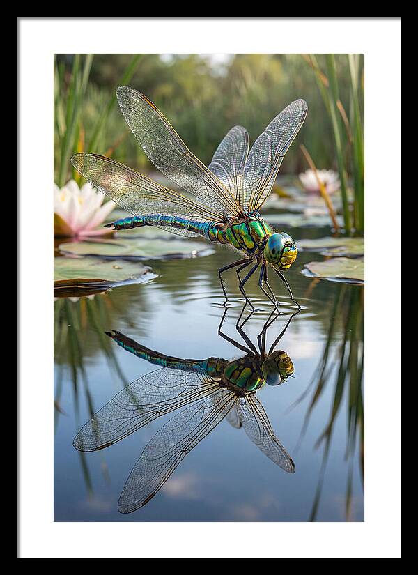 Whimsical Dragonfly Above Tranquil Waters