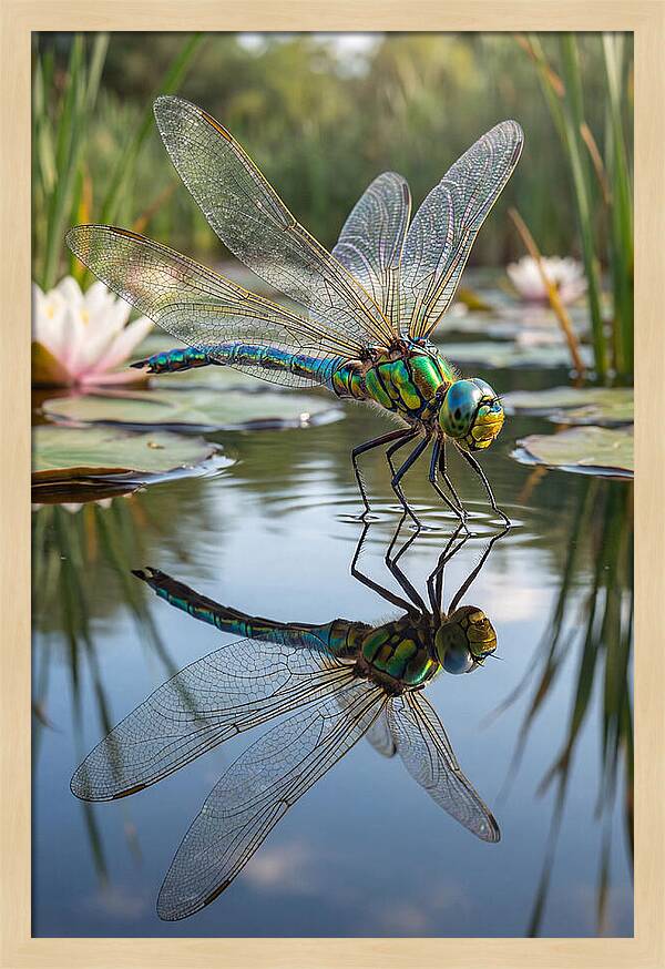 Whimsical Dragonfly Above Tranquil Waters