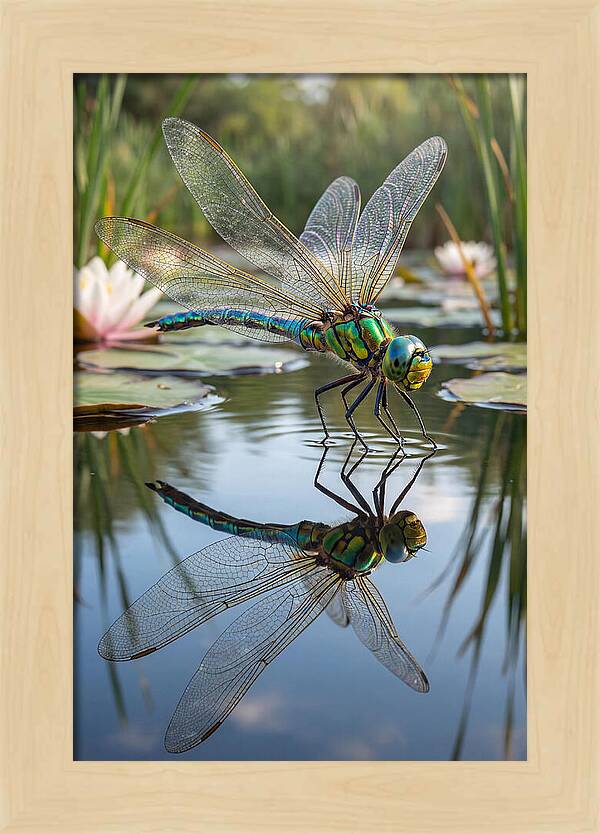 Whimsical Dragonfly Above Tranquil Waters