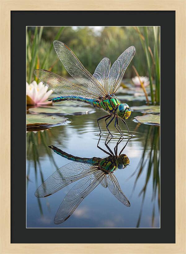 Whimsical Dragonfly Above Tranquil Waters