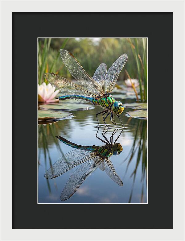 Whimsical Dragonfly Above Tranquil Waters
