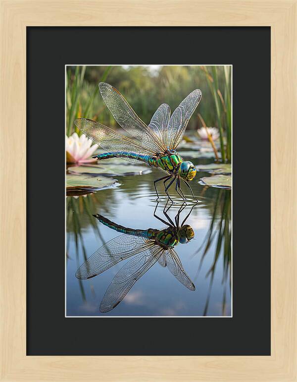 Whimsical Dragonfly Above Tranquil Waters