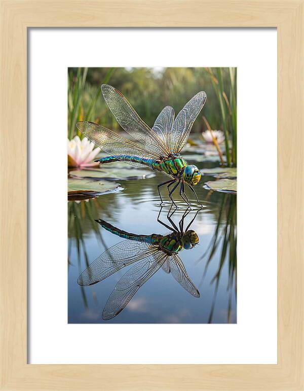 Whimsical Dragonfly Above Tranquil Waters