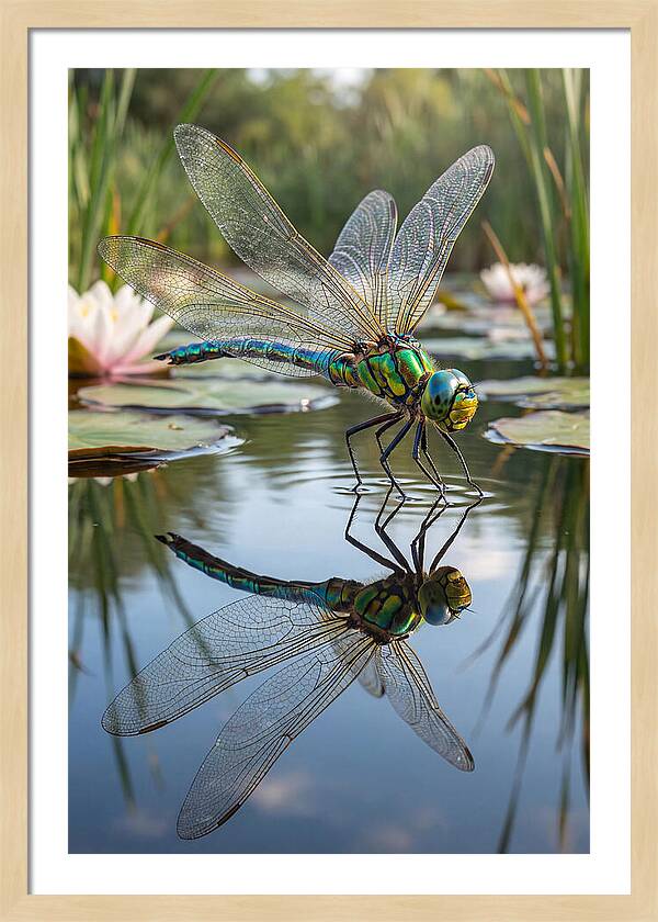 Whimsical Dragonfly Above Tranquil Waters