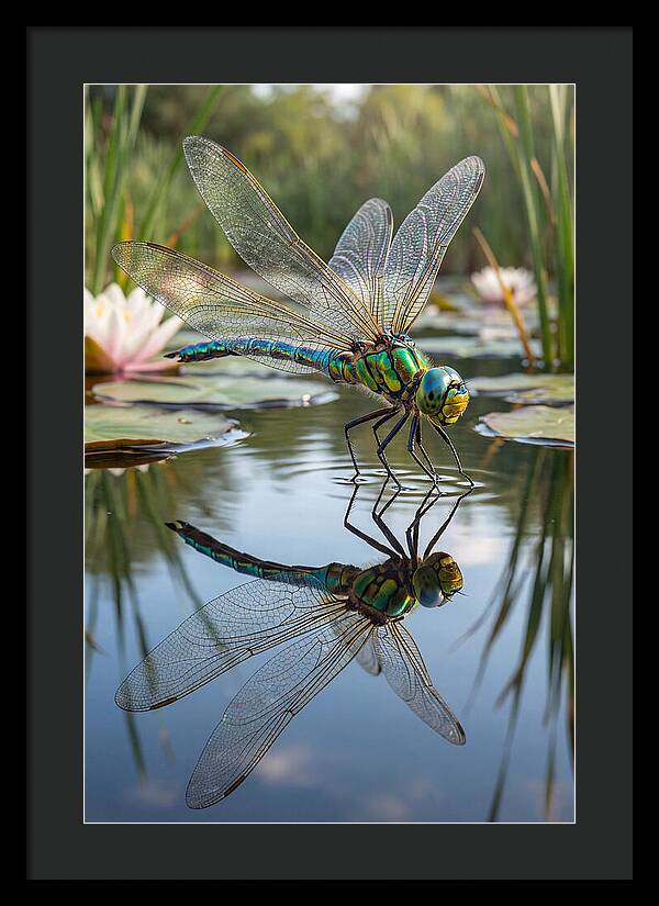 Whimsical Dragonfly Above Tranquil Waters