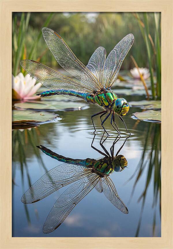 Whimsical Dragonfly Above Tranquil Waters
