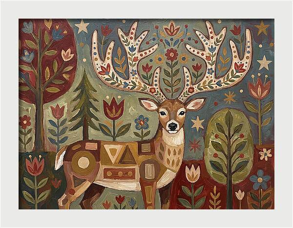 Whimsical Whitetailed Deer