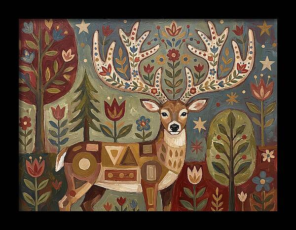 Whimsical Whitetailed Deer