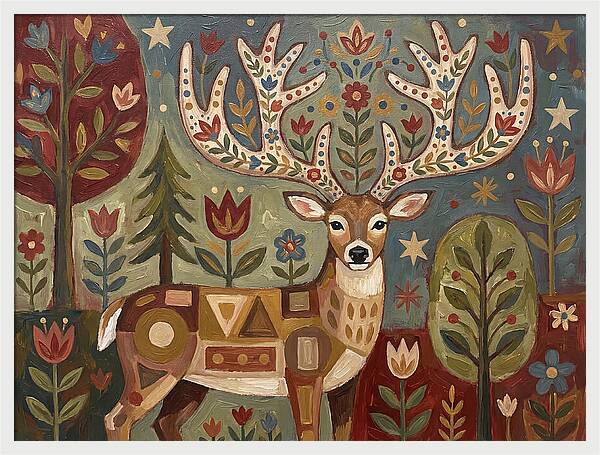 Whimsical Whitetailed Deer