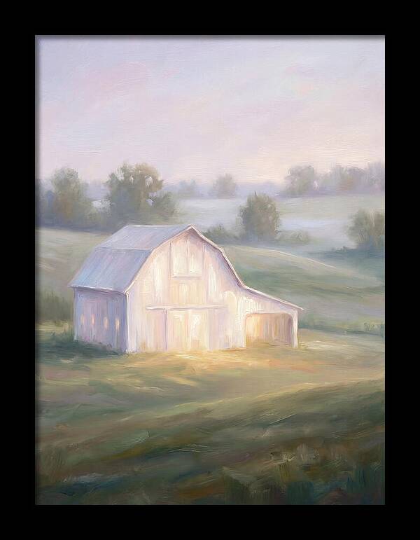 White Barn At Dusk