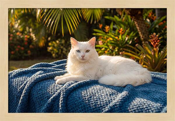 White Cat With Heterochromia Eyes