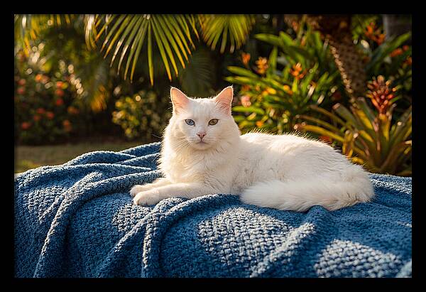White Cat With Heterochromia Eyes