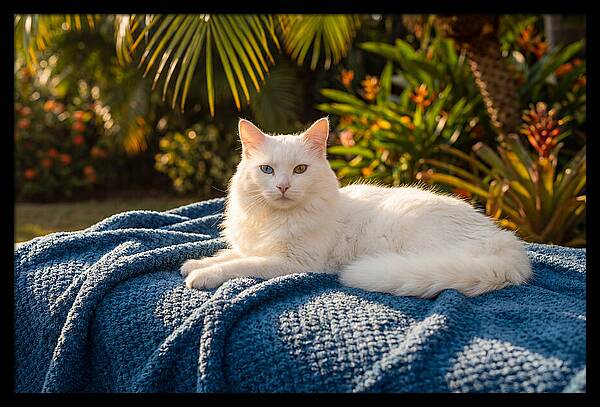 White Cat With Heterochromia Eyes