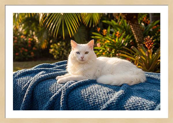 White Cat With Heterochromia Eyes