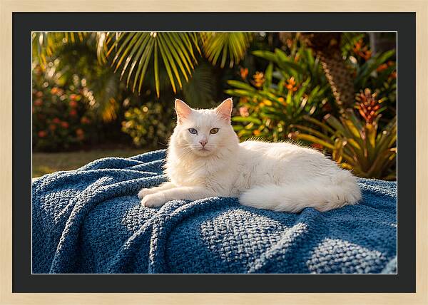 White Cat With Heterochromia Eyes