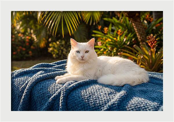 White Cat With Heterochromia Eyes