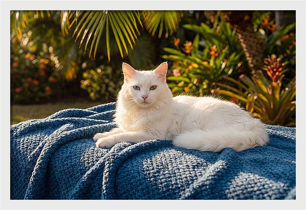 White Cat With Heterochromia Eyes