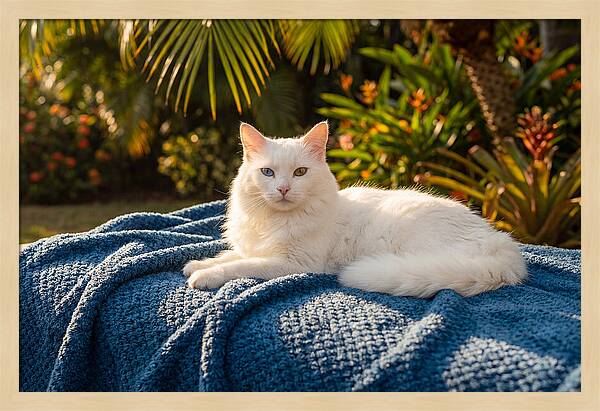 White Cat With Heterochromia Eyes