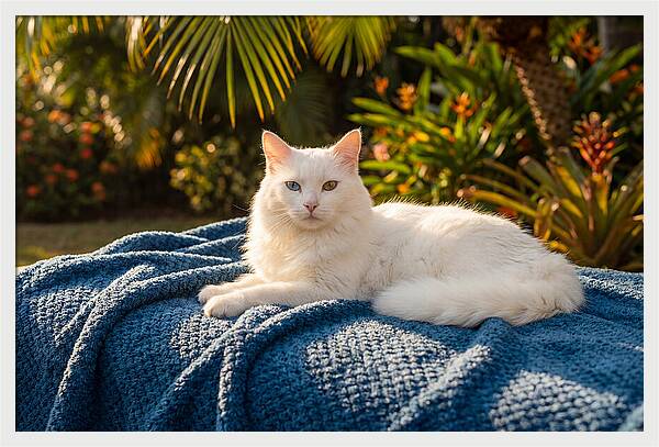 White Cat With Heterochromia Eyes