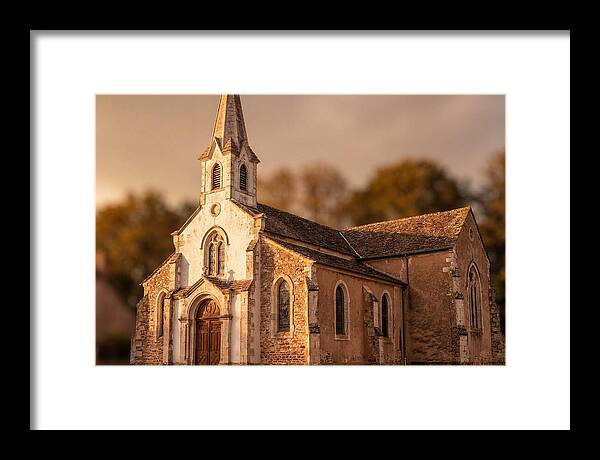 White Church With Tall Steeple