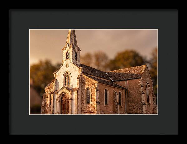 White Church With Tall Steeple