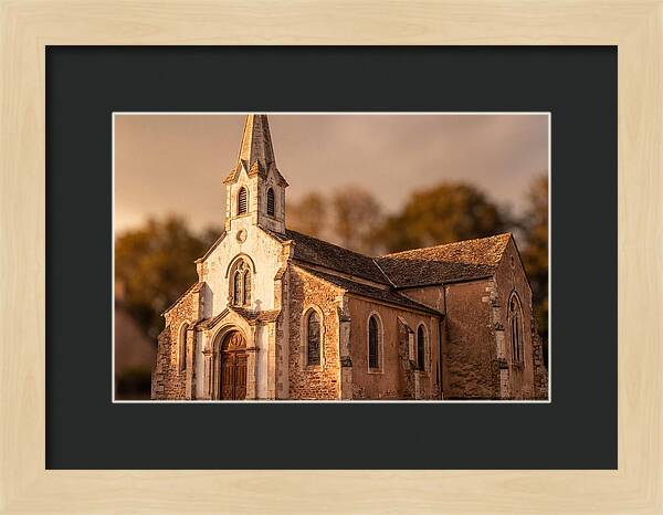 White Church With Tall Steeple