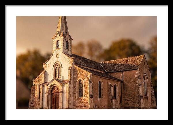 White Church With Tall Steeple