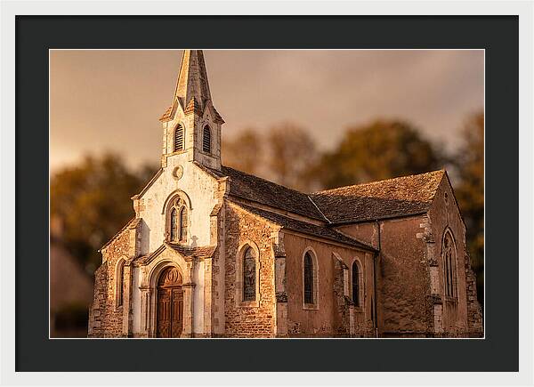 White Church With Tall Steeple