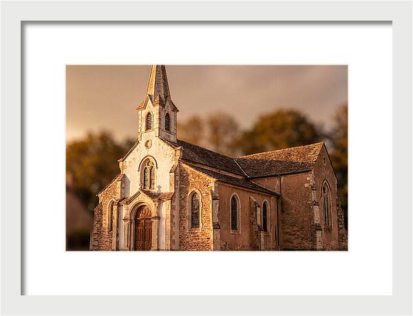White Church With Tall Steeple