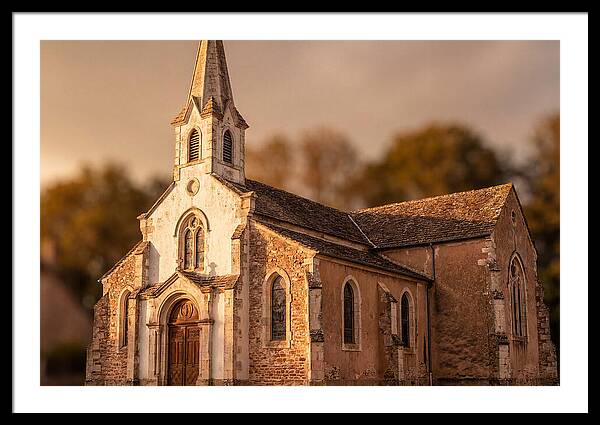 White Church With Tall Steeple