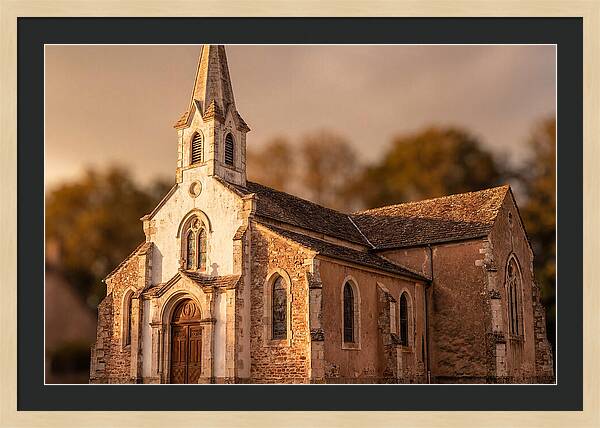 White Church With Tall Steeple