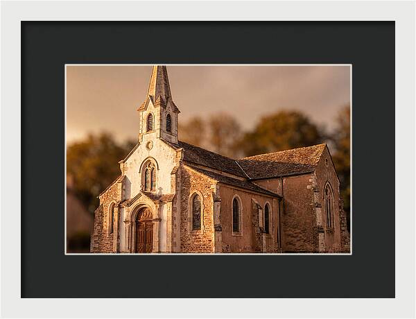 White Church With Tall Steeple
