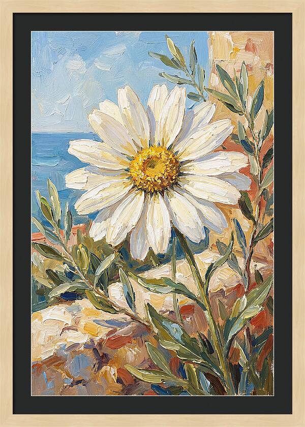 White Daisy By The Sea