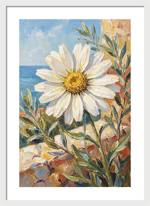 White Daisy By The Sea