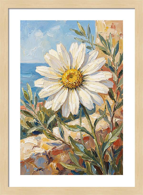 White Daisy By The Sea